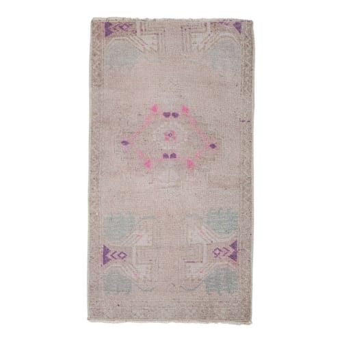 Turkish Decorative Oushak Handmade Small Rug 1'6'' x 2'8'' | Rugs by Vintage Pillows Store