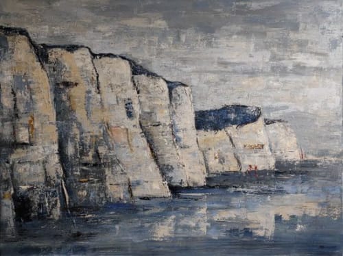 Falaises / Cliffs | Oil And Acrylic Painting in Paintings by Sophie DUMONT.