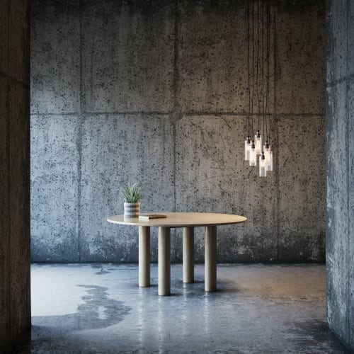 Hudson Round Dining Table/ Concrete Dining Table | Tables by Blend Concrete Studio