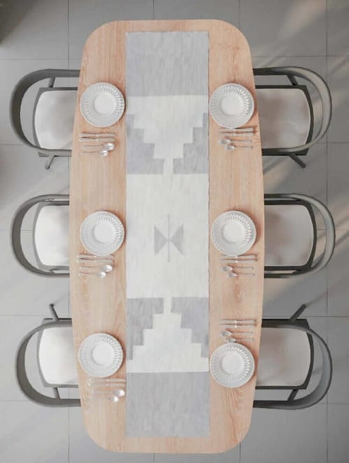 Azola Table Runner | Natural Wool | Linens & Bedding by Mumo Toronto