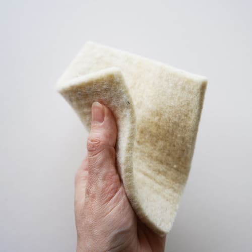 Felted Wool Sponge | Textiles by Keyaiira | leather + fiber