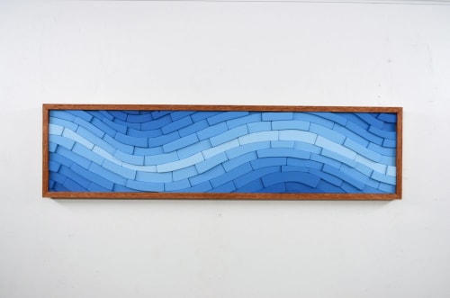 Aquamarine | Wall Sculpture in Wall Hangings by StainsAndGrains