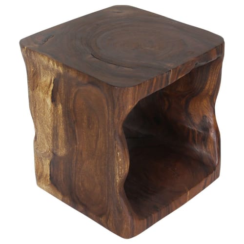 Haussmann® Wood Natural Cube End Sofa Table 16 in x 16 in | Tables by Haussmann®