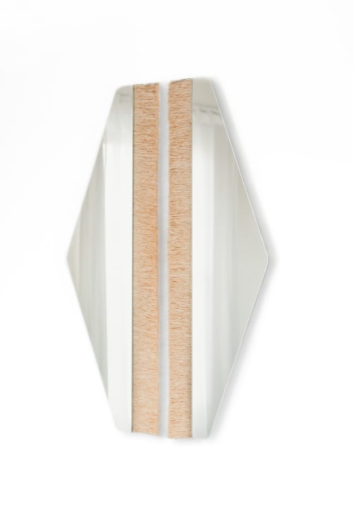 "Aria Raffia" Clear Diamond Reflected Set-Full Length Mirror | Decorative Objects by Candice Luter Art & Interiors