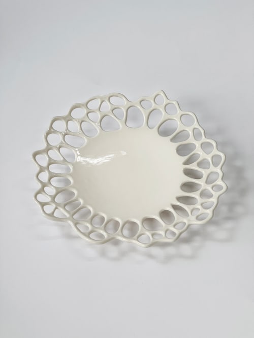 Ethereal Porcelain Plate | Dinnerware by Artilugis | L'Aliança d'Anglès 1919 in Anglès