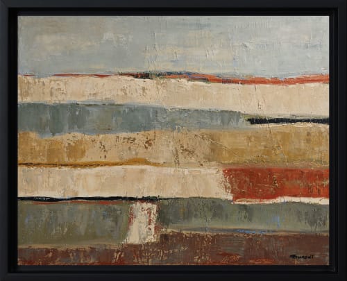 Lisiere d'horizon - Peinture abstraite originale - Paysage | Decorative Objects by Sophie DUMONT.