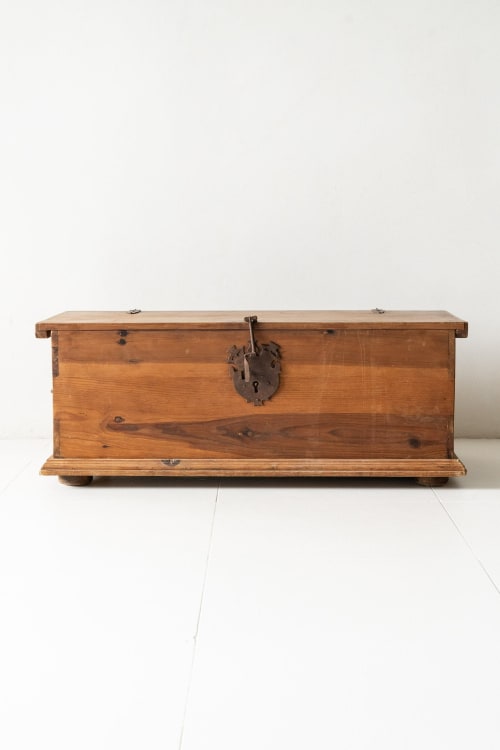 Antique Mexican Trunk | Chest in Storage by District Loom