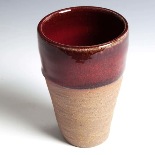 COMFORT CUP in Ruby Red Glaze | Drinkware by BlackTree Studio Pottery & The Potter's Wife