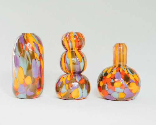 Glass Blown Jester Mini Vase | Vases & Vessels by Maria Ida Designs