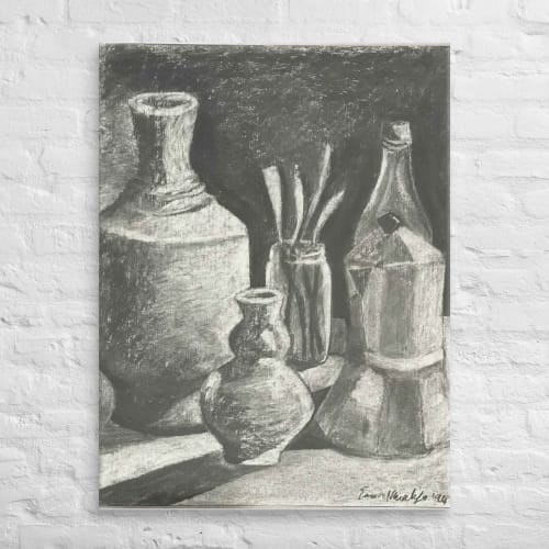 Canvas Print - Weight of Silence - Monochrome Still Life | Work by Eman's Gallery