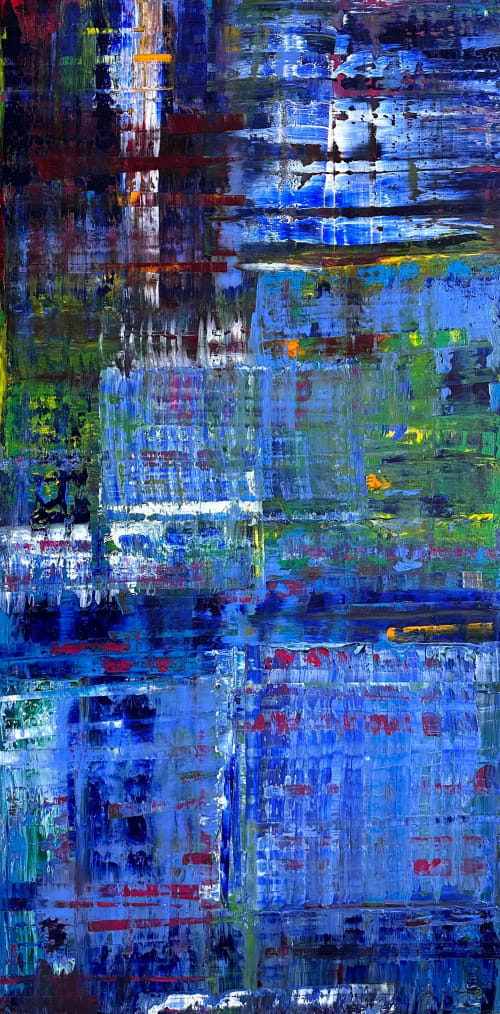 Bleu | Oil And Acrylic Painting in Paintings by Checa Art