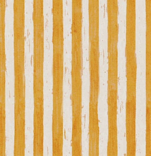 Cobra Stripe, Tangerine | Fabric in Linens & Bedding by Philomela Textiles & Wallpaper