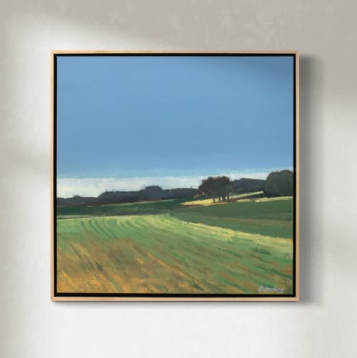 Cropped Fields | Oil And Acrylic Painting in Paintings by Sorelle Gallery