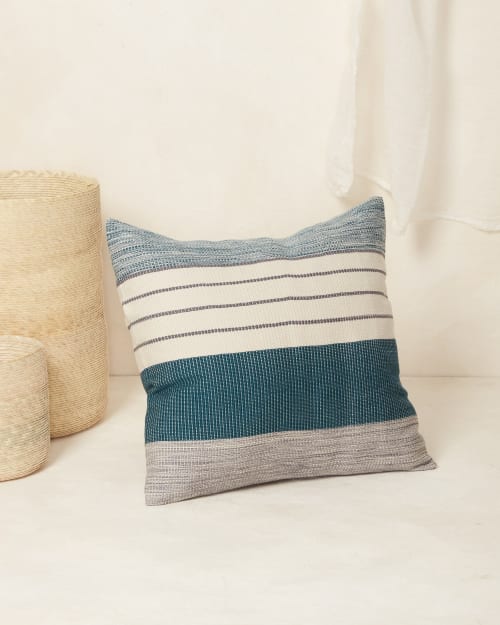 Pantelhó Pillow - Cerulean + Sage | Pillows by MINNA