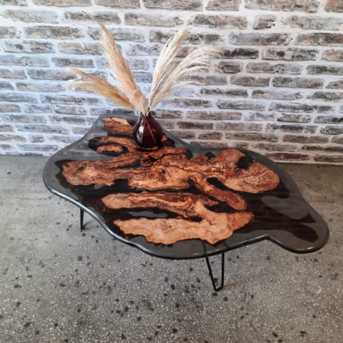 Smoke Epoxy Resin Coffee Table | Tables by Ironscustomwood