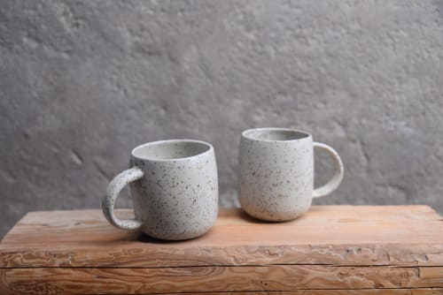 Set of 2: Speckled mug - handmade wheel thrown stoneware | Drinkware by Laima Ceramics