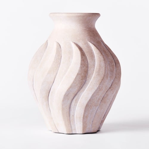 Swirl Vase White Large | Work by District Loom