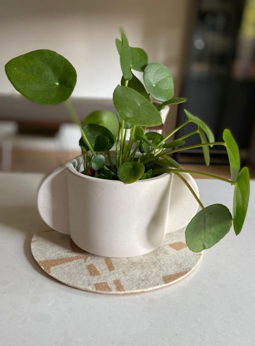 Trivet Merino Wool Felt 'Fragment' Bamboo Medium | Coaster in Tableware by Lorraine Tuson