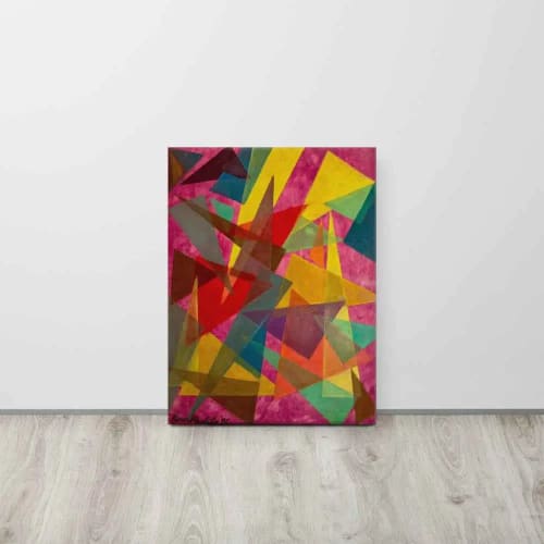 Canvas Print - In The Wine Glass - Geometric Abstract | Work by Eman's Gallery