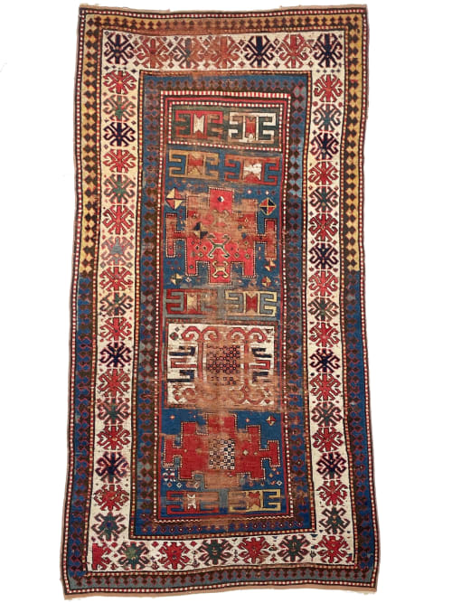 HANDSOME Antique Kazak Rug | Character-Rich with Iconic | Area Rug in Rugs by The Loom House
