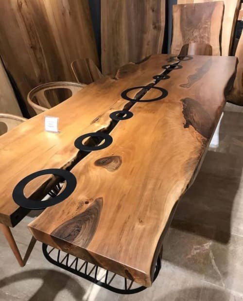 Custom Wood Table - Conference Room Table - Live Edge Table | Dining Table in Tables by Tinella Collection