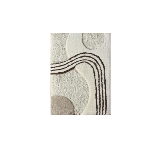 Handwoven Wool Textile Art, Modern Abstract Fiber Wall Decor, Neutral Boho Wall Hanging | Wall Hangings by Swiflo