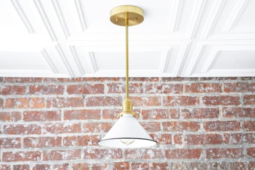 White Cone Shade Pendant Light - Model No. 1412 | Pendants by Peared Creation