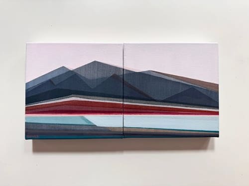 That Time of Night – 10x20 Original Geometric Diptych Painting | Shilo Ratner | Paintings by Shilo Ratner