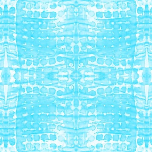 Jamprang, Turquoise | Fabric in Linens & Bedding by Philomela Textiles & Wallpaper