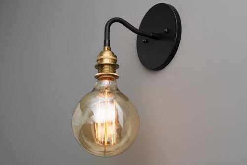 Industrial Sconce - Bare bulb Light - Model No. 8064 | Sconces by Peared Creation