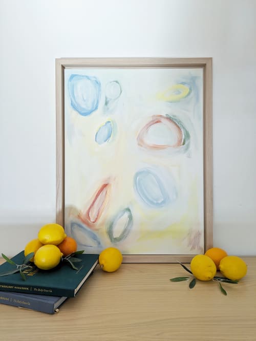 MEMORIES #1, Original Framed Painting on Canvas Paper | Paintings by Damaris Kovach