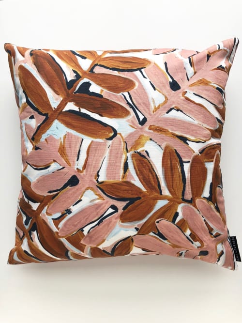 Zizi Leaf Throw Pillow | Pillows by Cait Courneya