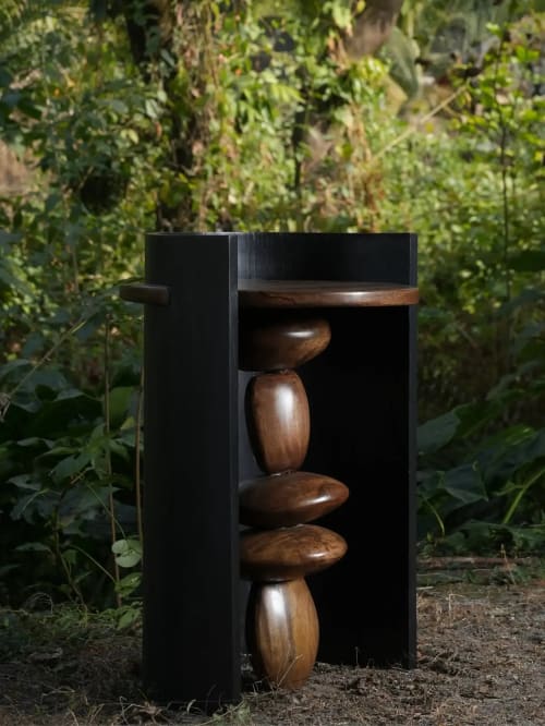 Zen Table – Sculptural Himalayan Teak Side Table | Tables by THE STUDIO GRAIN