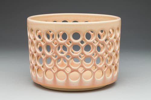 Cylindrical Lace Bowl Small | Decorative Bowl in Decorative Objects by Lynne Meade