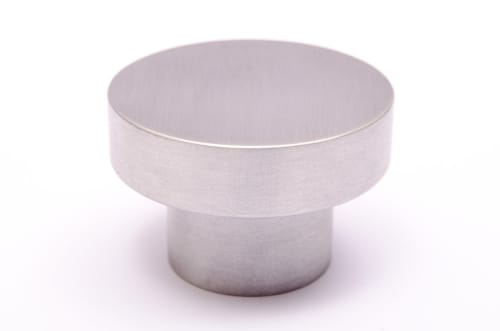 Dot 50 Brushed Stainless Steel Knob | Hardware by Windborne Studios