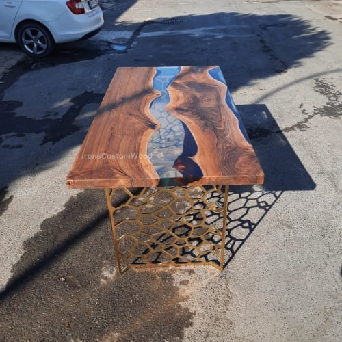 Walnut Epoxy desk Custom Epoxy Resin Table