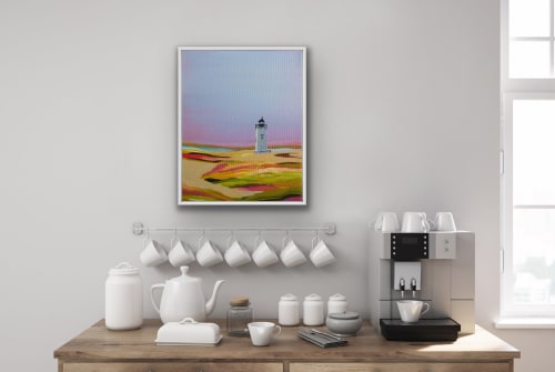 Harbor Light Sunrise (Vertical) | Prints by Neon Dunes by Lily Keller