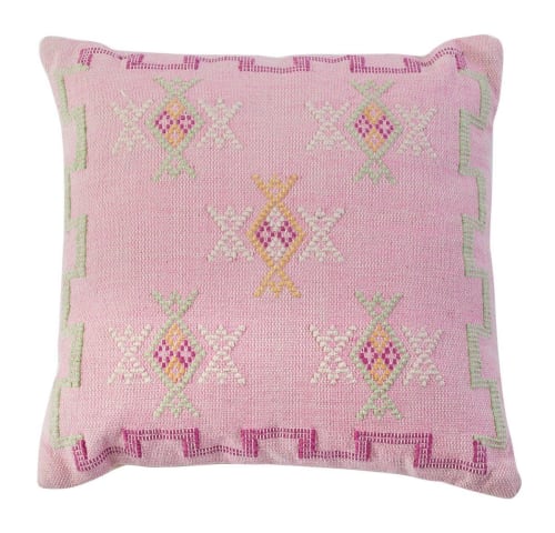 18" Pink Moroccan Throw Pillow | Pillows by Kevin Francis Design