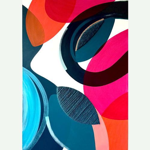 Spring sunset #4 | Paintings by Laura Dujoncquoy