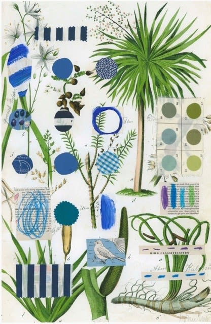 Blue Bird Tea Towel | Tableware by Pam (Pamela) Smilow