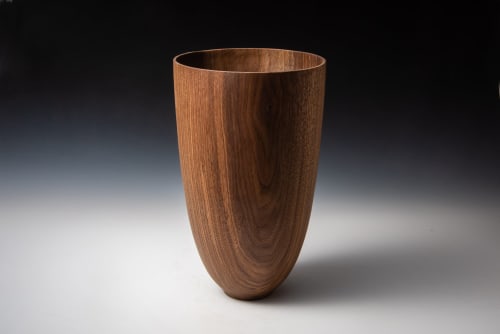Black Walnut Vessel | Vases & Vessels by Louis Wallach Designs