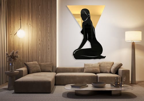 Woman silhouette / Mirrored Acrylic Wall Art / Made In USA/ | Decorative Objects by uniQstiQ