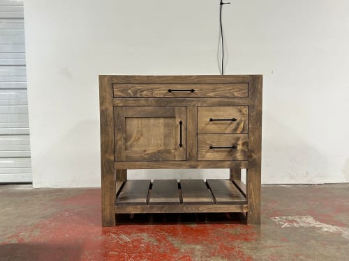 MODEL 1088 - Custom Single Sink Vanity | Countertop in Furniture by Limitless Woodworking