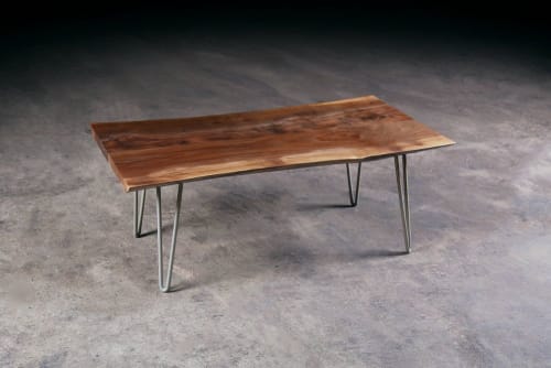 Live Edge Walnut Coffee Table w/ Hairpin Legs | Tables by Urban Lumber Co.