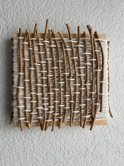 Woven Tile- Earth Series no. 3 | Wall Hangings by Mpwovenn Fiber Art by Mindy Pantuso
