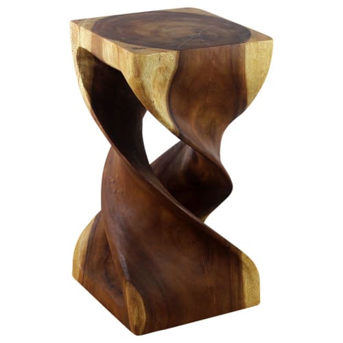 Haussmann® Wood Double Twist Stool Table 12 in SQ x 23 in | Chairs by Haussmann®