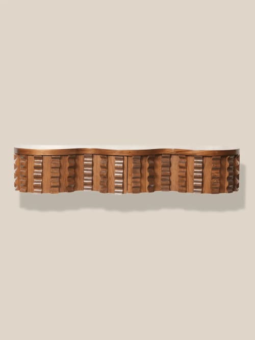 Kari Shelf – Minimal Wall Shelf in Solid Himalayan Teak | Shelving in Storage by THE STUDIO GRAIN