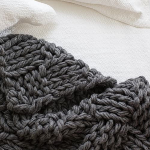 Arm Knit Chunky Garter Stitch Blanket Kit