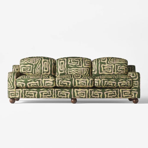 Lola Sofa Beaten Track Green | By Matthew Williamson | Work by District Loom
