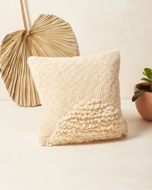 Moon Shag Pillow - Cream | Pillows by MINNA